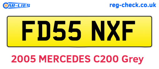 FD55NXF are the vehicle registration plates.