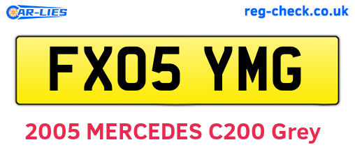 FX05YMG are the vehicle registration plates.
