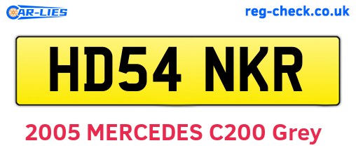 HD54NKR are the vehicle registration plates.