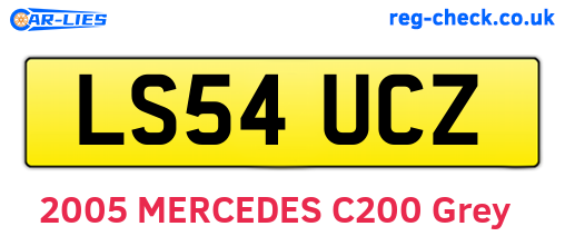 LS54UCZ are the vehicle registration plates.