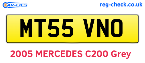 MT55VNO are the vehicle registration plates.