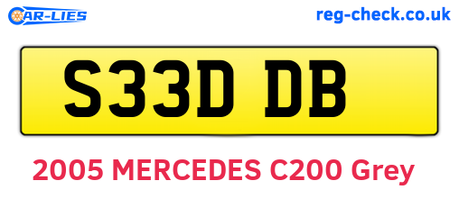 S33DDB are the vehicle registration plates.