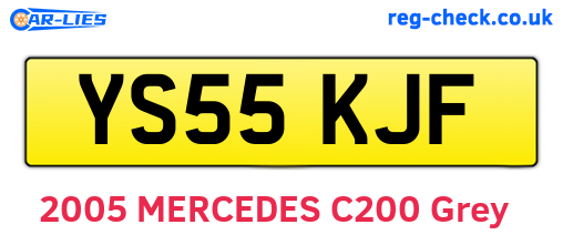 YS55KJF are the vehicle registration plates.