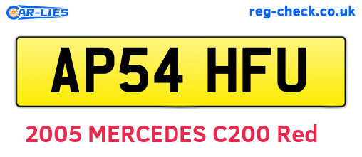 AP54HFU are the vehicle registration plates.