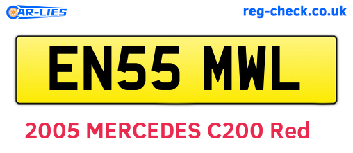 EN55MWL are the vehicle registration plates.
