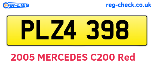 PLZ4398 are the vehicle registration plates.