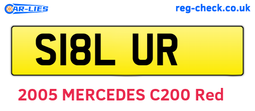 S18LUR are the vehicle registration plates.
