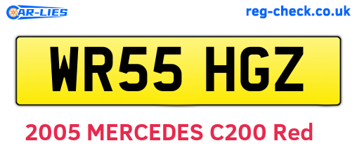 WR55HGZ are the vehicle registration plates.