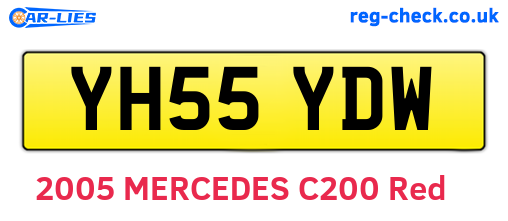 YH55YDW are the vehicle registration plates.
