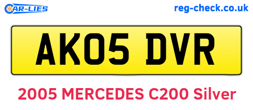 AK05DVR are the vehicle registration plates.