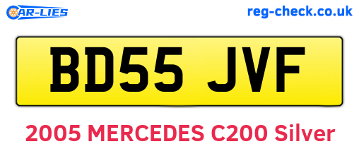 BD55JVF are the vehicle registration plates.