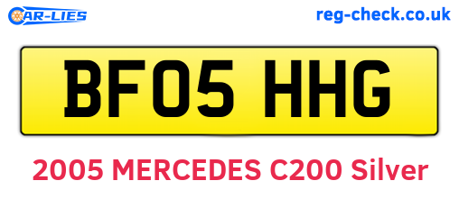 BF05HHG are the vehicle registration plates.