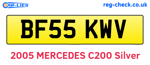 BF55KWV are the vehicle registration plates.