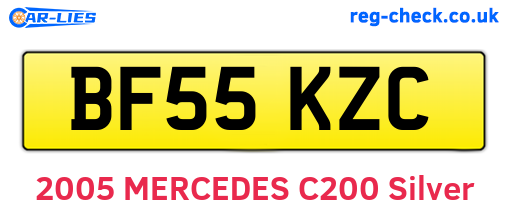 BF55KZC are the vehicle registration plates.