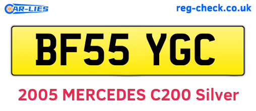 BF55YGC are the vehicle registration plates.