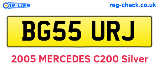BG55URJ are the vehicle registration plates.