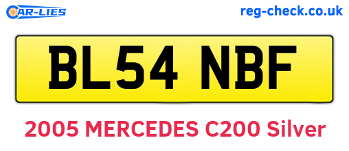BL54NBF are the vehicle registration plates.