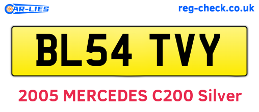 BL54TVY are the vehicle registration plates.