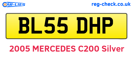 BL55DHP are the vehicle registration plates.