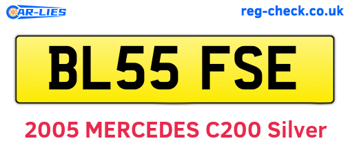 BL55FSE are the vehicle registration plates.