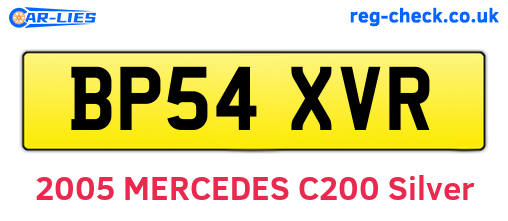 BP54XVR are the vehicle registration plates.