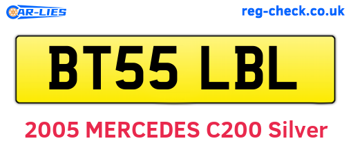 BT55LBL are the vehicle registration plates.