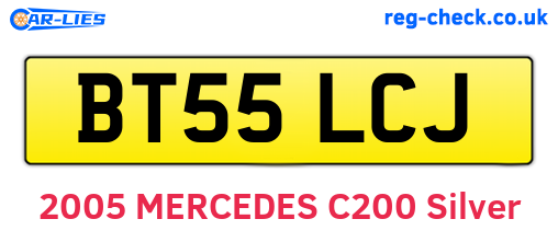 BT55LCJ are the vehicle registration plates.