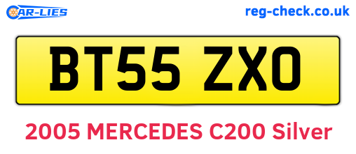 BT55ZXO are the vehicle registration plates.