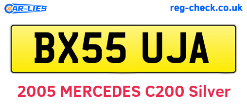 BX55UJA are the vehicle registration plates.