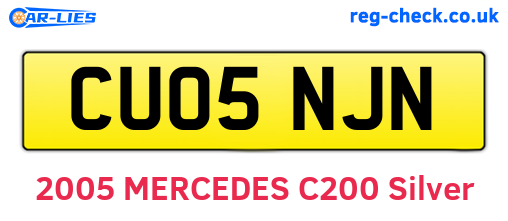 CU05NJN are the vehicle registration plates.