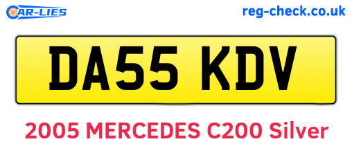 DA55KDV are the vehicle registration plates.