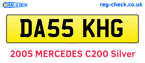 DA55KHG are the vehicle registration plates.
