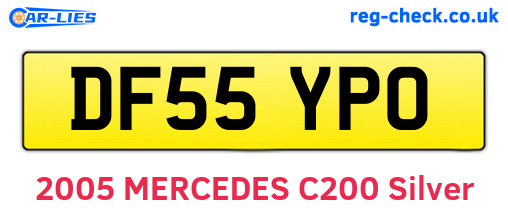 DF55YPO are the vehicle registration plates.