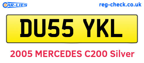 DU55YKL are the vehicle registration plates.