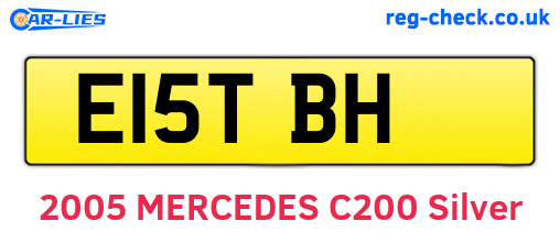 E15TBH are the vehicle registration plates.