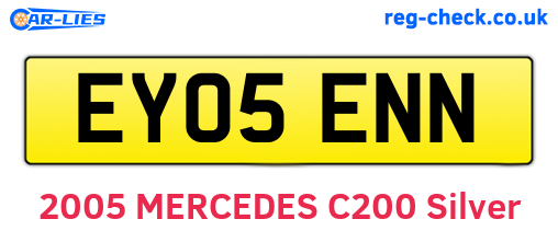 EY05ENN are the vehicle registration plates.