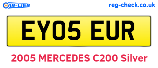 EY05EUR are the vehicle registration plates.