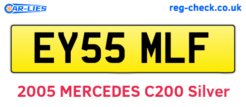 EY55MLF are the vehicle registration plates.