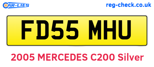 FD55MHU are the vehicle registration plates.