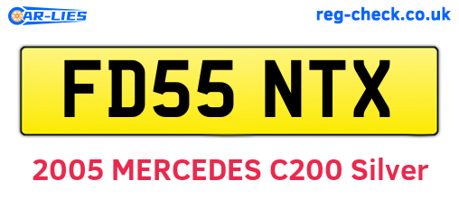 FD55NTX are the vehicle registration plates.