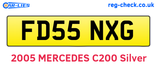 FD55NXG are the vehicle registration plates.