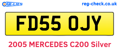 FD55OJY are the vehicle registration plates.