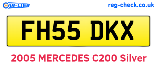 FH55DKX are the vehicle registration plates.