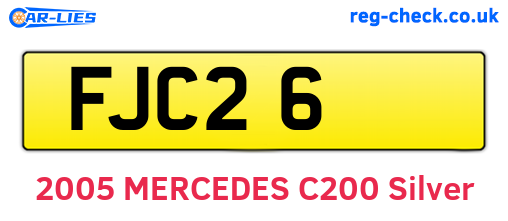 FJC26 are the vehicle registration plates.