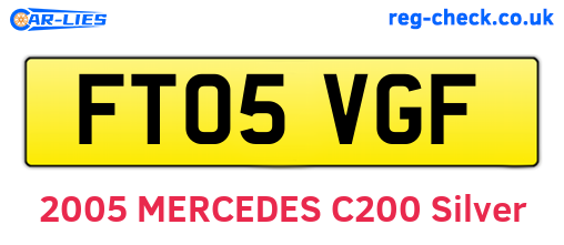 FT05VGF are the vehicle registration plates.