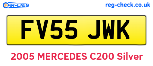 FV55JWK are the vehicle registration plates.