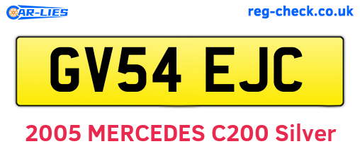 GV54EJC are the vehicle registration plates.