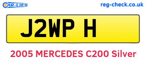 J2WPH are the vehicle registration plates.
