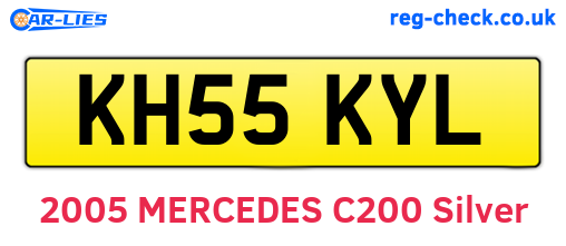 KH55KYL are the vehicle registration plates.
