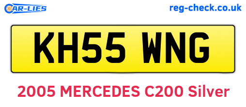 KH55WNG are the vehicle registration plates.